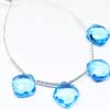 Swiss Blue Topaz Quartz (hydro) Faceted Square Beads Strand Quantity 2 Matching Pair (4 Beads) and Size 10x10mm approx.Hydro quartz is synthetic man made quartz. It is created in different different colors and shapes. 